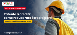 Operaio in un cantiere edile — patente a crediti e recupero dei crediti persi